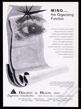 1960 Brown & Root engineers blueprint art vintage print ad picture