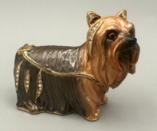 Yorkshire Terrier Trinket Box, jeweled, enameled Kubla Crafts picture