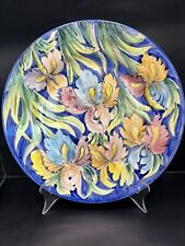 Beautiful Iris Floral Decorative Plate Or Bowl 11 1/2” picture