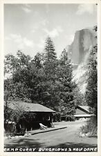 Camp Curry Bungalows Yosemite National Park California 1940s RPPC Postcard picture