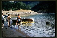 Shasta Lake, California, Man Water Skis Boat in 1961, Kodachrome Slide aa 19-11b picture