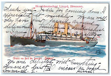 1905 Gruss Von Bord Des Dampfers Norddeutscher Lloyd Bremen Germany Postcard picture