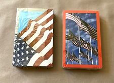 Vintage 1980’s ~ “Hoyle Flag Playing Cards” ~ 2 USA Factory Sealed Decks picture