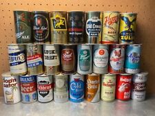 Set of 24 different straight steel 12oz. empty pull tab zip top beer cans lot 3 picture
