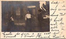 Postcard IL Lockport, Illinois; Real Photo-Front of Home w/Family; RPPC 1905 M9 picture