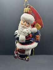 2020 Christopher Radko SANTA GETS TO SCOOTIN Scooter Santa Ornament 1020724 NWT picture