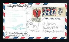 Clayton Kelly Gross autographed postal cover WWII Ace 6 Victories picture