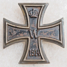 WW1 IMPERIAL GERMANY CROSS MEDAL BADGE 1ST CLASS MARKED 800 (SILVER) ORIGINAL picture