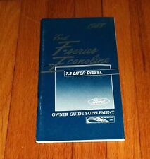 Original 1988 Ford F-Series Econoline 7.3L Diesel Owners Manual Supplement picture