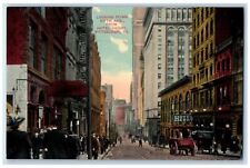c1910's Looking Down Fifth Ave Hotel Henry Pittsburgh Pennsylvania PA Postcard picture