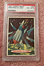 1957 TOPPS TARGET MOON # 30 PREPARING TO LAND PSA 8 NM-MINT SPACE COLLECTABLE picture