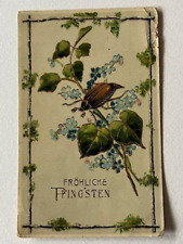 Vintage 1910 German HAPPY Pentecost Greetings Postcard -Frohlich Pfingsten stamp picture