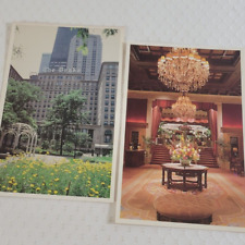 2 Drake Hotel Chicago Unused Postcards 1992 Main Lobby and Exterior Unused picture