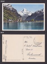 SWTZERLAND, Vintge postcard, Flüelen and The Bristen picture