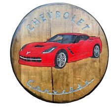 Custom Bourbon Barrel Whiskey Head / Top Chevrolet Red Corvette- Stingray picture