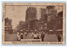 1912 A View Of Main Street Buffalo New York NY, Buffalo Sunday Times Postcard picture