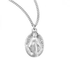 Gift Boxed Sterling Silver Baby Miraculous Medal Size 0.4in x 0.3in picture