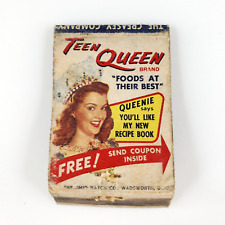 Ten Queen Brand Queenie Matchbook 1950s Golden Isle Creasey Louisville Art D1765 picture