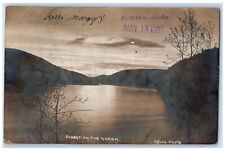 1907 Sunset On The Yukon River View Ft. Gibbon Tanana AK RPPC Photo Postcard picture
