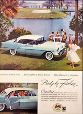 1955 Body by Fisher Oldsmobile Print Ad Golf Green Afternoon Dress Holiday 98 picture