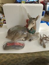 FITZ AND FLOYD HOLIDAY LEAVES DEER CENTERPIECE New picture