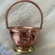 French  copper basket  decorative item vintage marked 