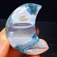 Rare 60G Natural Polished Moss Agate Moon Agate Crystal Healing L1978 picture