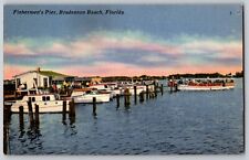 Bradenton Beach, Florida FL - Fisherman's Pier - Vintage Postcard - Unposted picture