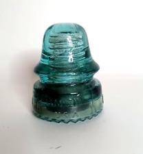 Lynchburg Glass Electrical Insulator Number 36 Made in the USA Aqua picture