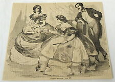 1859 magazine engraving ~ PARISIAN FASHION picture