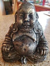 Large Handmade Buddha Decorative Carved Candle Silver - The Enlightened One  picture