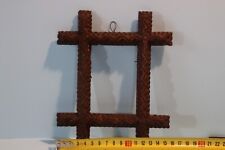 Antique  Picture Photo Frame Chip Carved Wood Tramp Art  1880-1900, 16cm x 19cm picture