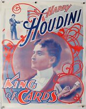 Houdini King of Cards Poster Lee Jacobs Reprint 2 sided poster 1980 NOS (b538) picture