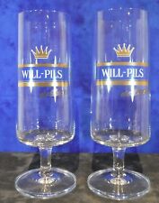 Set of 2 Vintage Will-Pils Deluxe German Beer Glasses .2 Liter picture