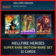 HELLFIRE HEROES-SR MOTION+RARE SET-12 CARDS-TOPPS MARVEL COLLECT DIGITAL picture