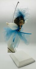 Handmade Ice-Skating Fairy Hand Painted Good Luck Ornament Girlie Co w/stand picture