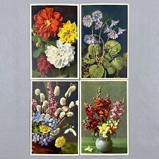 Lot Of 4 Vintage Floral Flower Postcards Thor E Gyger Unposted Dahilla Snap Drag picture
