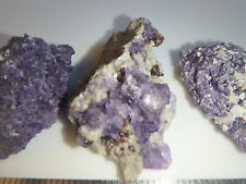 Elmwood Purple Fluorite Lot of 3 clusters Tennessee 3.7 oz picture