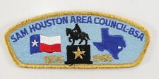 Vintage 1986 Sam Houston Council SHAC Gold 50th Boy Scout BSA CSP Shoulder Patch picture