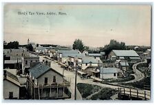 1908 Bird's Eye View Horses And Wagon Ashby Minnesota MN Antique Postcard picture