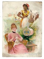 c1890's Trade Card Clark's O.N.T., Patronize American Industries, Newark N.J. picture