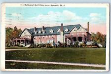 Summit New Jersey NJ Postcard Baltusrol Golf Club Building Scene 1936 Antique picture