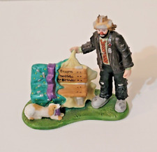 Signed Happy 75th Birthday Emmett Kelly Jr Clown Figurine by Flambo picture