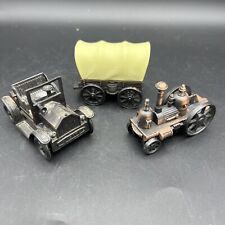 Vintage Old West Miniature Diecast BRONZE PENCIL SHARPENERS Wagon Car Tractor picture
