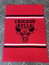 Vintage NBA Chicago Bulls Biederlack Blanket Throw Red Black 56