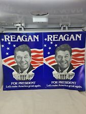 Reagan 1980 Campaign Poster For President Lets Make America Great Again Double  picture