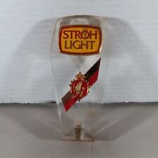 Vintage STROH LIGHT Beer Acrylic Bar Tap Handle - 5 1/4 in. picture