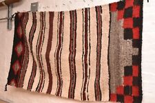 ATQ Navajo Rug Textile Native American Indian 55x33 Weaving Large Striped VTG picture