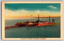South Carolina SC, Charleston - The Fort Sumter In The Harbor - Vintage Postcard picture