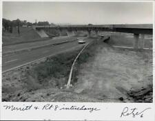 Press Photo Construction of Merritt Parkway and Route 8 interchange - ctca05315 picture